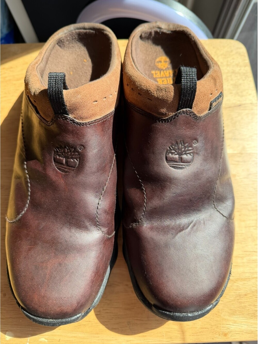 Timberland Trek Travel ACT Men’s Clogs Mules Brown Leather Slip-On Size 11M